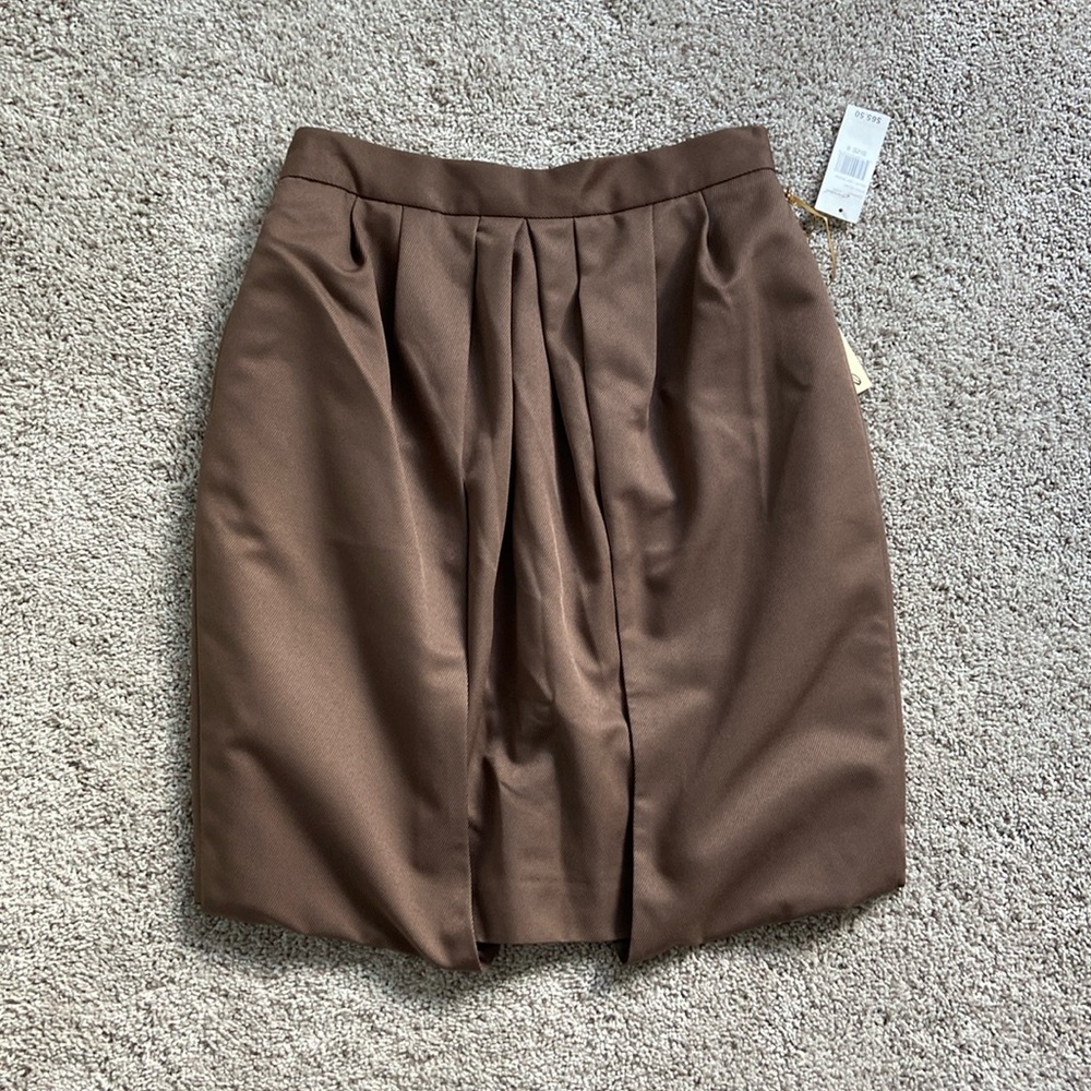 Essentials by ABS • Brown Pencil Skirt Bubble Hem
